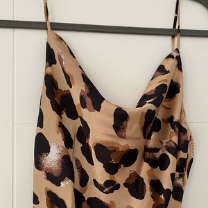 Cotton Candy LA Leopard Print Slip Dress Size S